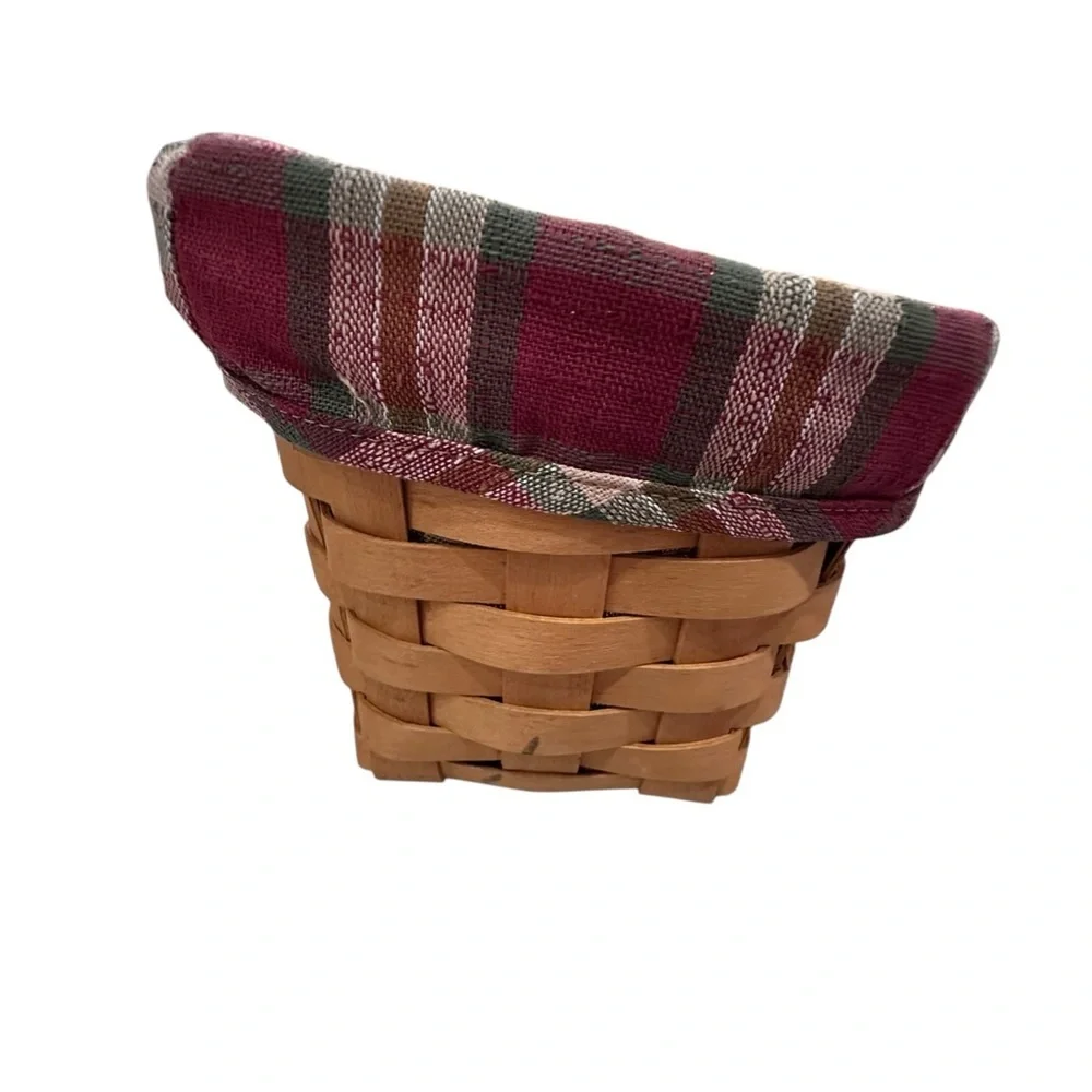 Longaberger Large Recipe Basket 1999 , Protector, Orchard Park Plaid Liner